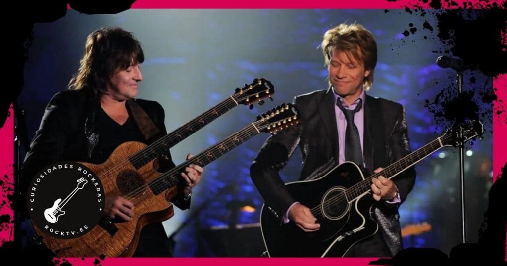 Richie Sambora con guitarra de dos mástiles